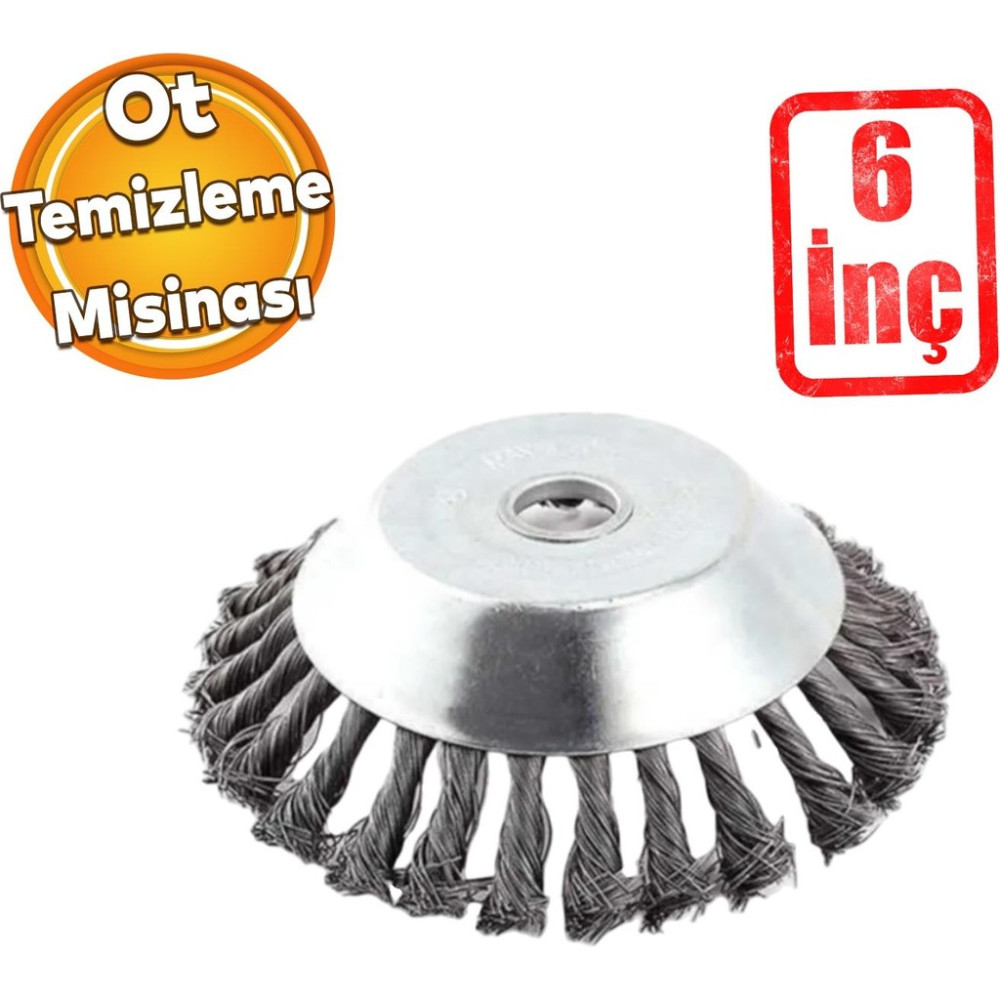 Badem10 Kaldırım Temizleme Aparatı Yol Taş Duvar Beton Çıkmış Ot Süpürme Metal Motorlu Tırpan Misinası 6" Çim Biçme Makinesi Fiyatı