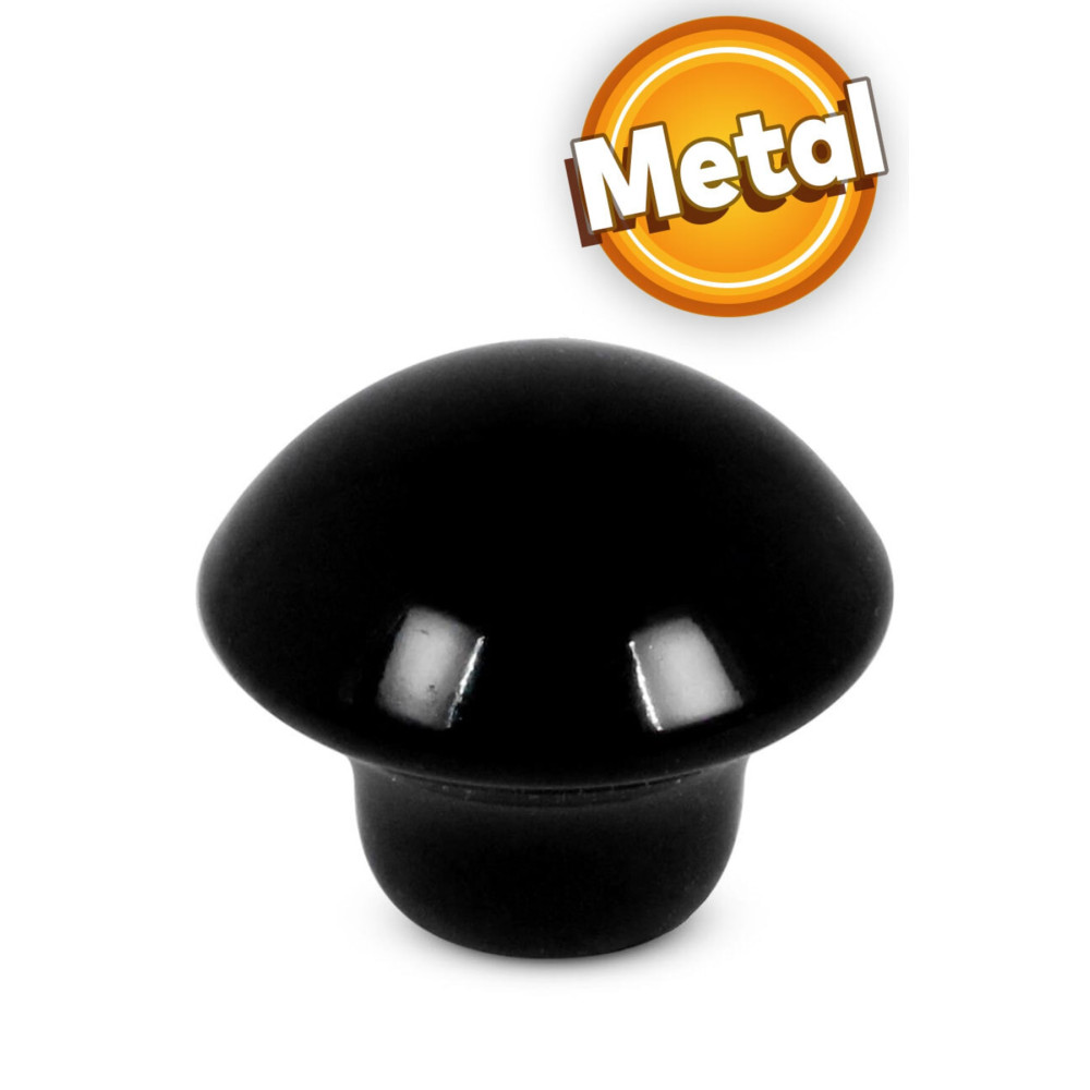 Badem10 Mantar Düğme Kulp Çekmece Dolap Kapak Kulpu Kulbu Metal (SİYAH) Nalburiye & Hırdavat Fiyatı