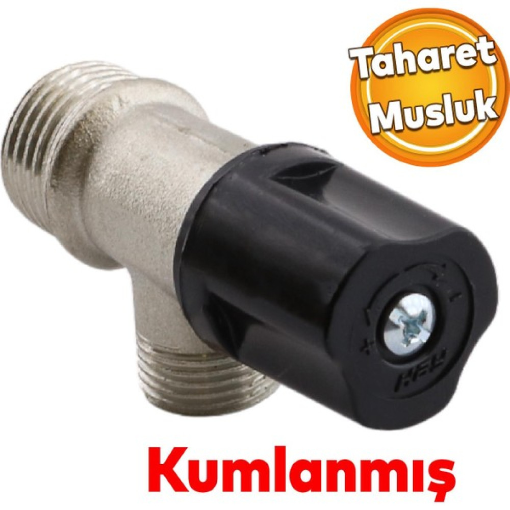 Badem10 Metal Aç Kapa Vanalı Kumlamalı Taharet Musluğu Sağlam Ara Musluk Wc Klozet 0473 Ara Musluk Fiyatı
