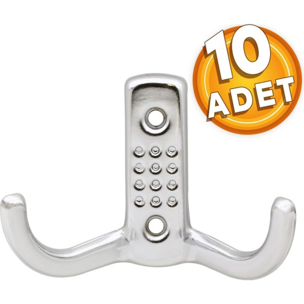 Badem10 Noktalı Askı Portmanto Vestiyer Duvar Dolap Elbise Askısı Mobilya Askılığı Metal Askı (10 Adet) - Renkli Portmanto Fiyatı