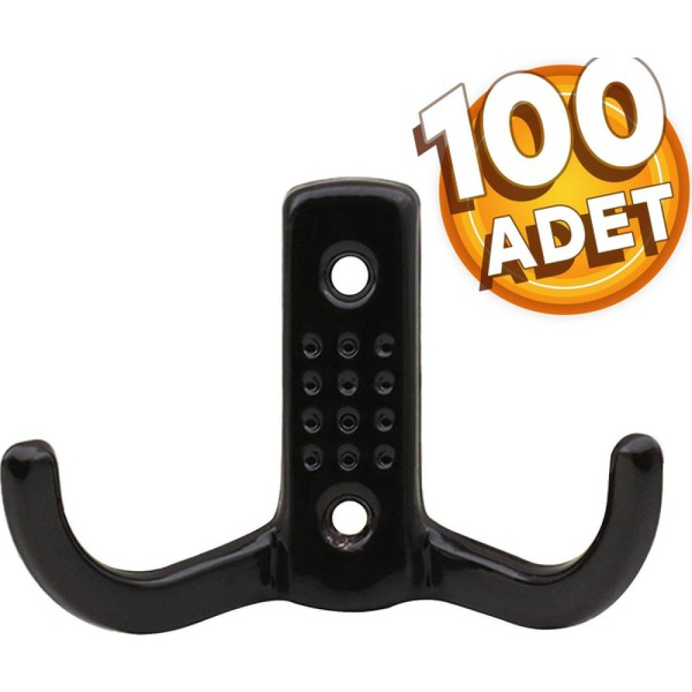 Badem10 Noktalı Vestiyer Duvar Askısı Dolap Elbise Askılığı Siyah Metal Askı (100 Adet) Portmanto Fiyatı