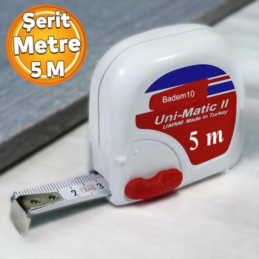 Badem10 Ölçü Ölçme Plastik Şerit Metre 5 Metre 16 mm Mezura Diğer Test ve Ölçüm Cihazları Fiyatı