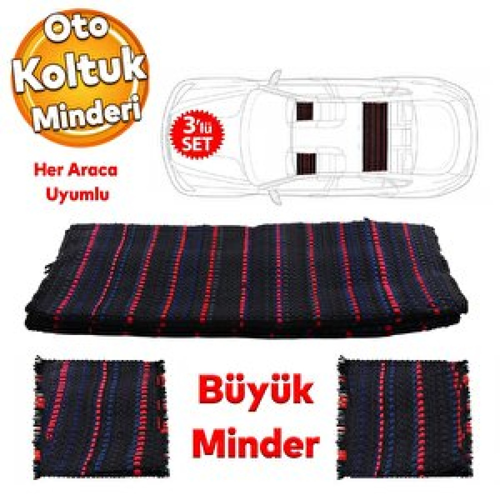 Badem10 Otomobil Araba Araç Koltuk Koruma Kilim Minder 3 Lü Büyük Set Terlemeyen Örtü Tüm Araç Uyumlu Oto Koltuk Kılıfı Fiyatı
