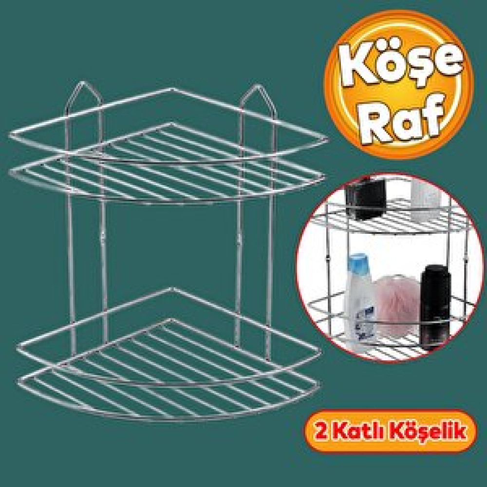 Badem10 Oval Köşelik Small Banyo Krom 2 Katlı Şampuan Kese Sabun Duş Malzeme Estetik Köşe Raf Muhafaza Sabunluk Fiyatı