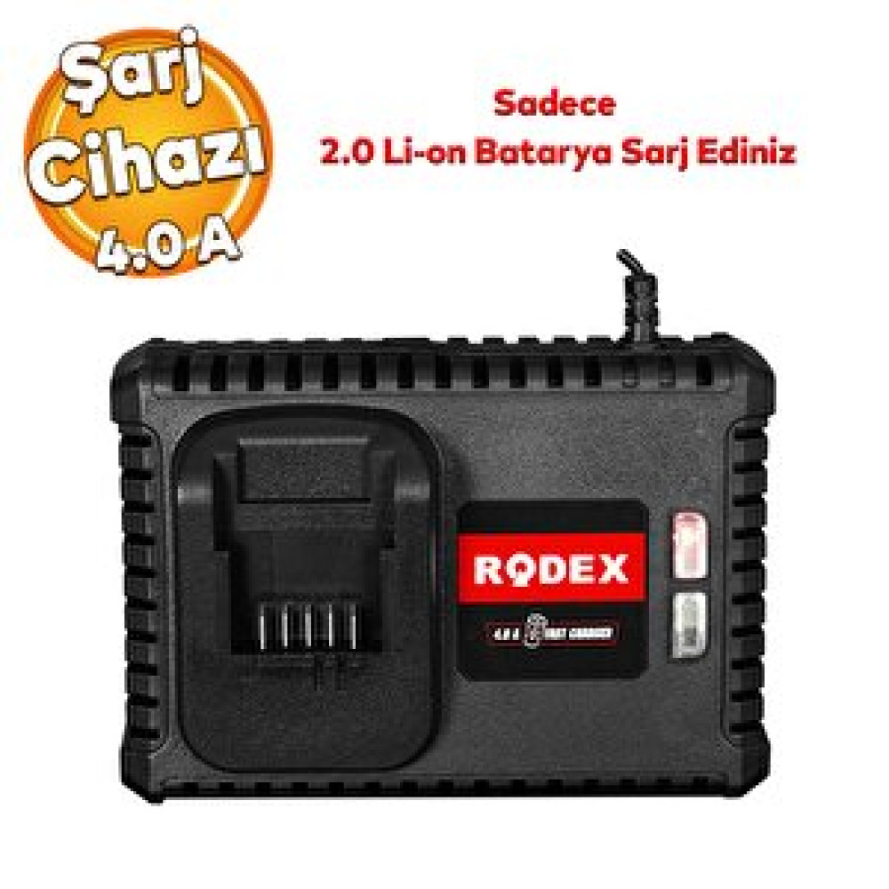 Badem10 Rodex Rpx2080 Hızlı Şarj Ünitesi 2.0 Batarya Sarj Etme 4.0 A Güç Matkap Vidalama Akü Şarj Edici Fiyatı