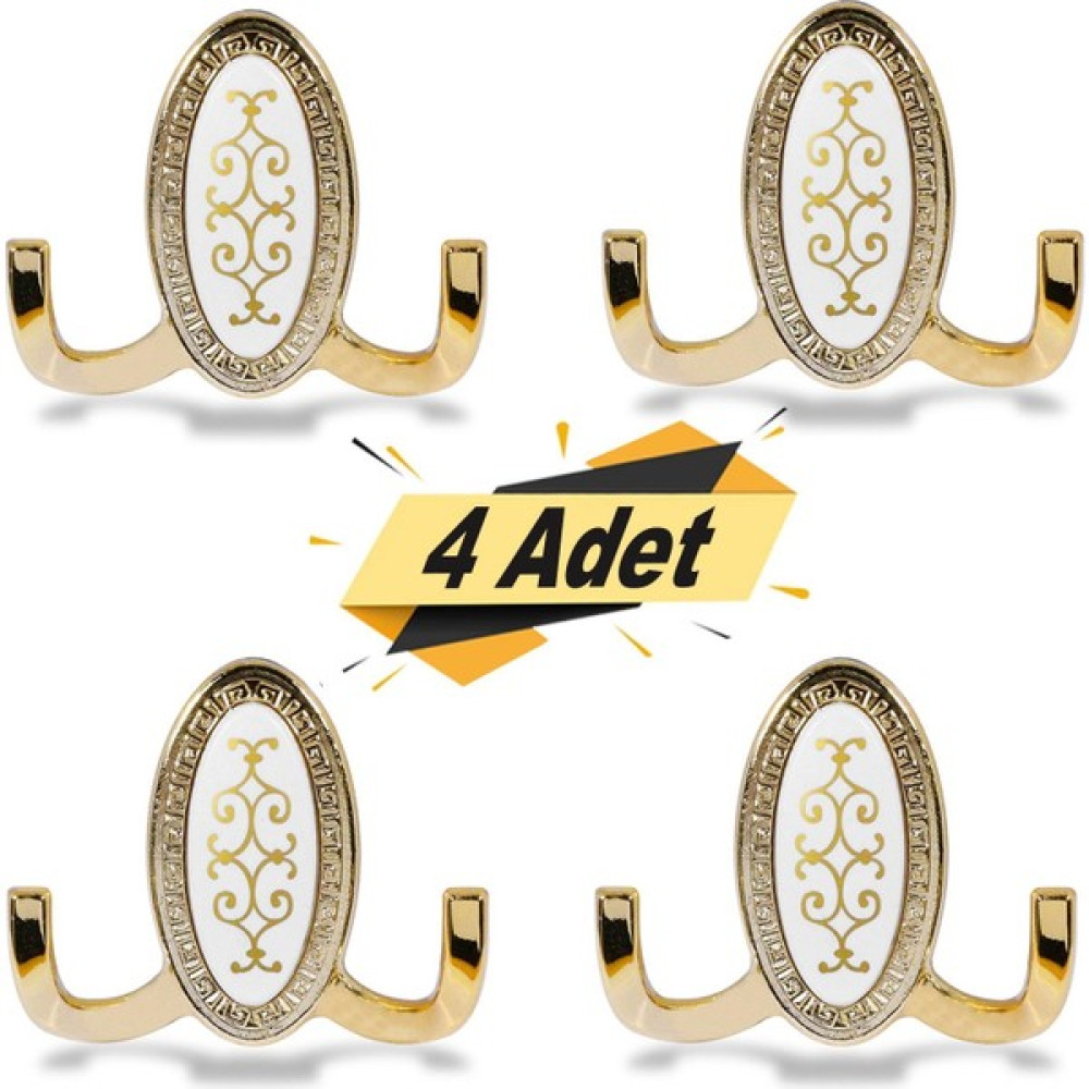 BADEM10 Seçil Vestiyer Duvar Askısı Dolap Elbise Askılığı Gold Askı (4 Adet) Portmanto Fiyatı