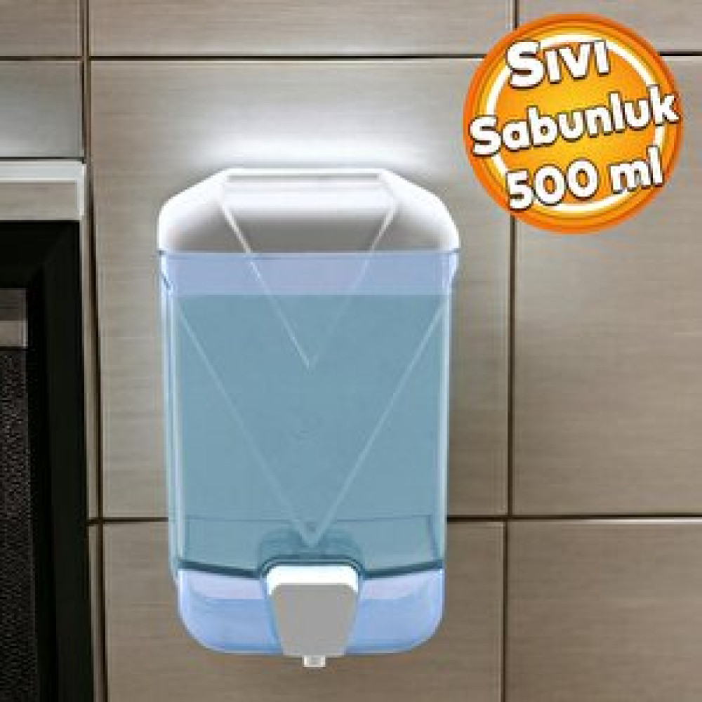 Badem10 Sıvı Sabunluk Lavabo Sabun Duvara Monte Doldurulabilir Kapaklı Sıvı Sabunluk Plastik 500 Cc Şeffaf Sabunluk Fiyatı