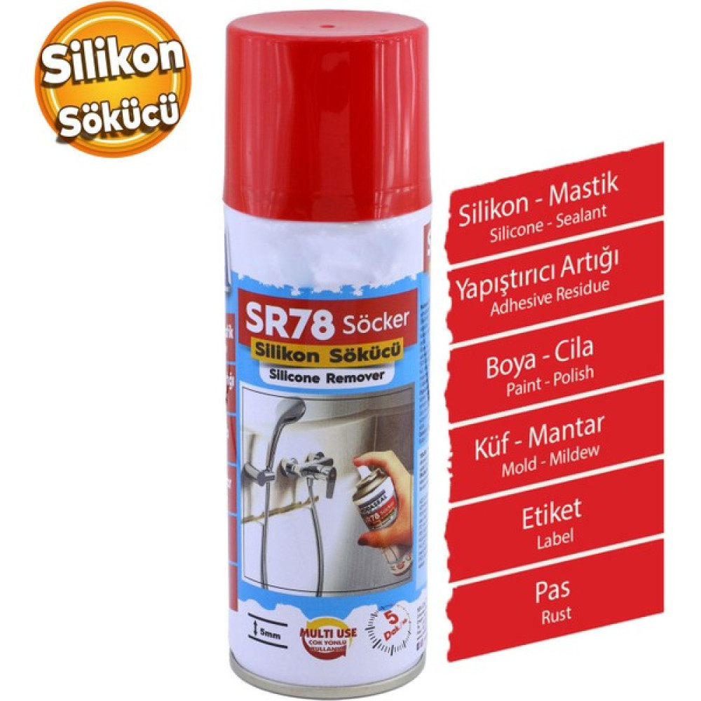 Badem10 SR78 Silikon Sökücü Yapışkan Etiket Temizleyici Boya Küf Mantar Pas Temizleyici Sprey 200 ml Bakım Spreyleri Fiyatı