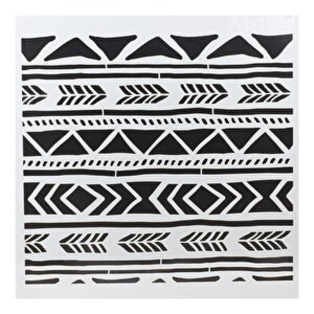 Badem10 Stencil Duvar Boyama Şablon Tasarım Bohem Desen Tekrar Kullanılabilir 30x30 Cm Duvar Kağıdı Fiyatı
