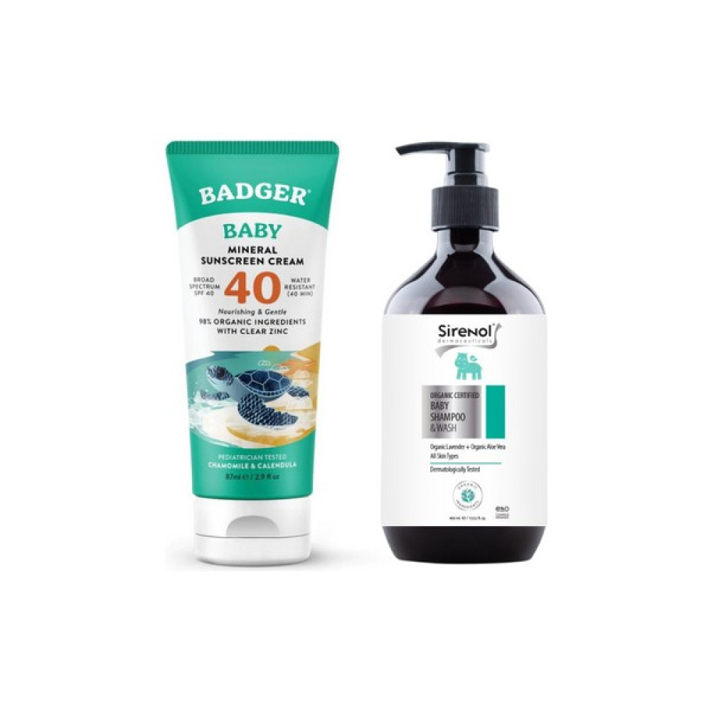 Badger Bebek Güneş Kremi SPF40 ve Sirenol Organik Bebek Şampuanı Set - 40 Faktör Açık Hava, Deniz ve Spor Oyuncakları Fiyatı