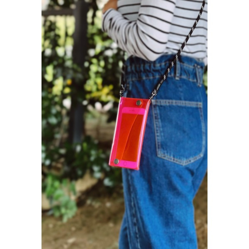 Badger Collection Jellyfon Askılı Şeffaf Telefon Çantası Pembe Minimal Hediye Tasarım Pvc Renkli Unisex Erkek Kadın Bayan Çanta ve Cüzdan Fiyatı