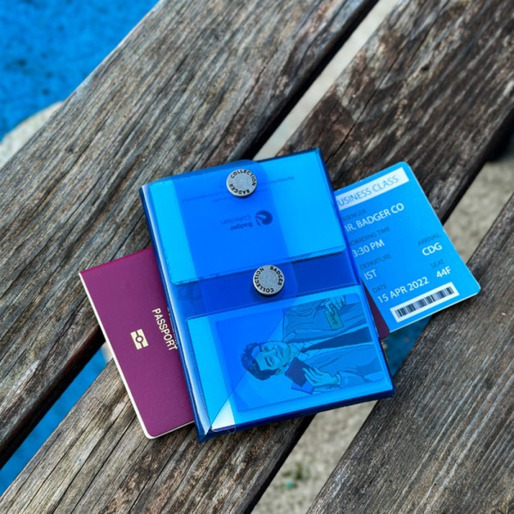 Badger Collection Jellypass Mavi Pasaportluk Pasaport Cüzdanı Pasaport Kılıfı Minimal Hediye Tasarım Şeffaf Pvc Bayan Cüzdan Fiyatı