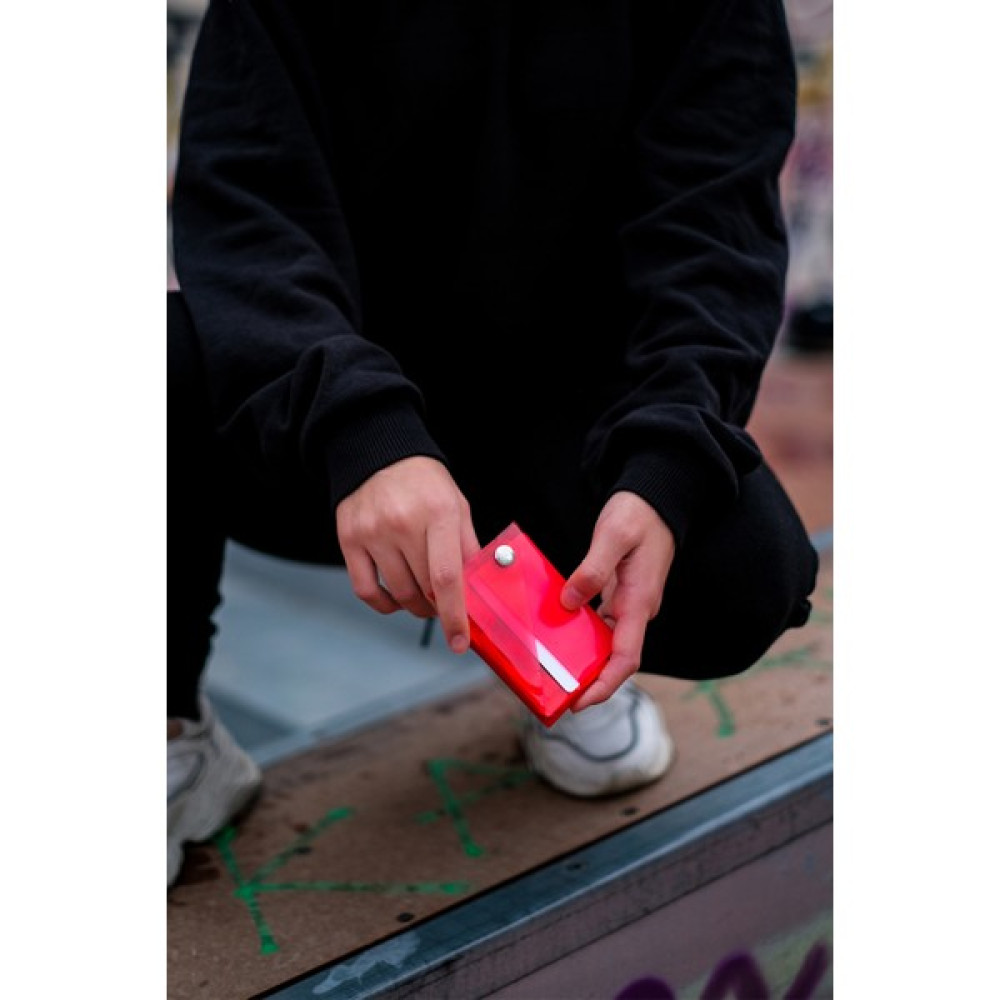 Badger Collection Katlanır Cüzdan Kırmızı Kartlanır Kartlık Erkek Kadın Unisex Minimal Hediye Tasarım Şeffaf Renkli Bayan Cüzdan Fiyatı