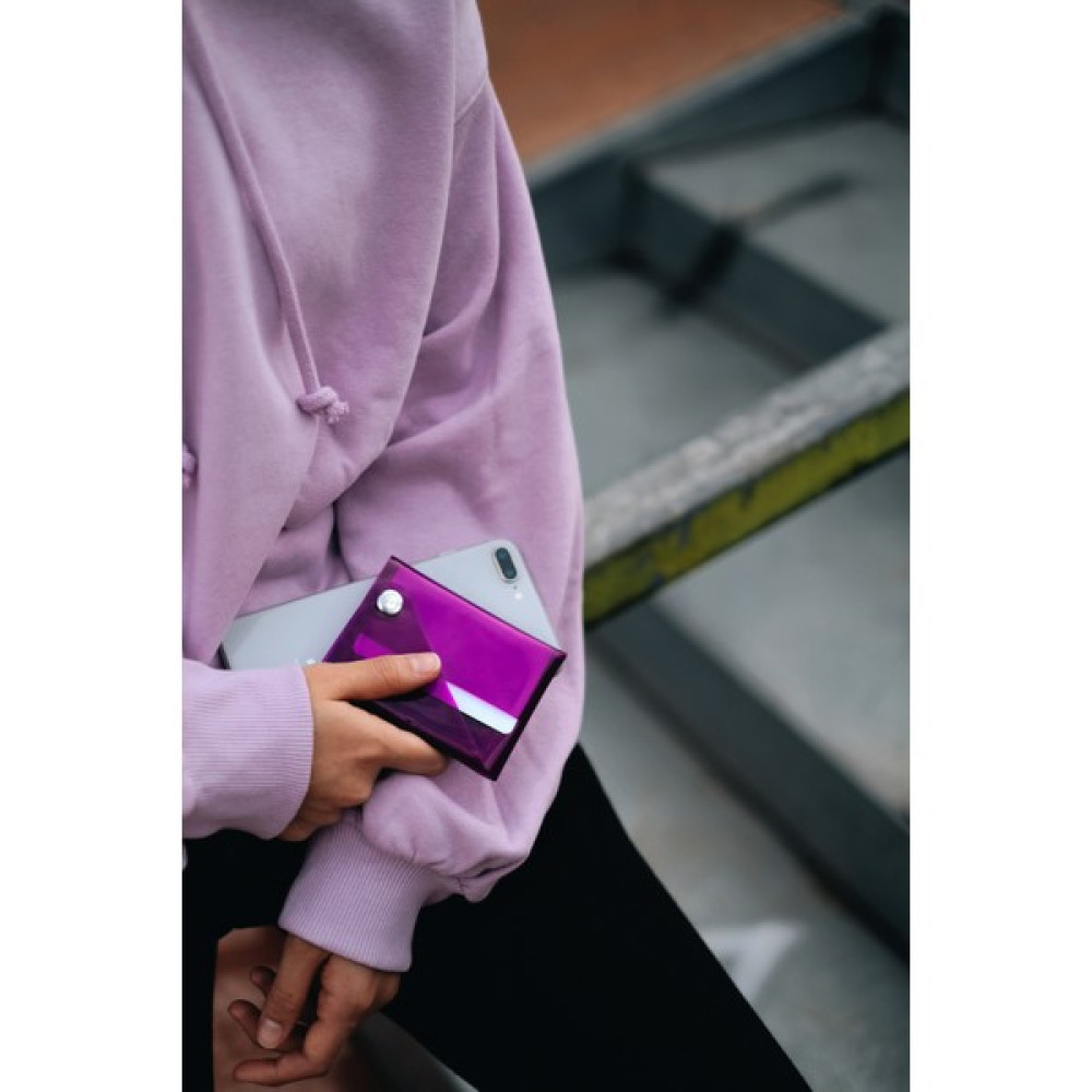 Badger Collection Katlanır Cüzdan Mor Kartlanır Kartlık Erkek Kadın Unisex Minimal Hediye Tasarım Şeffaf Renkli Bayan Cüzdan Fiyatı