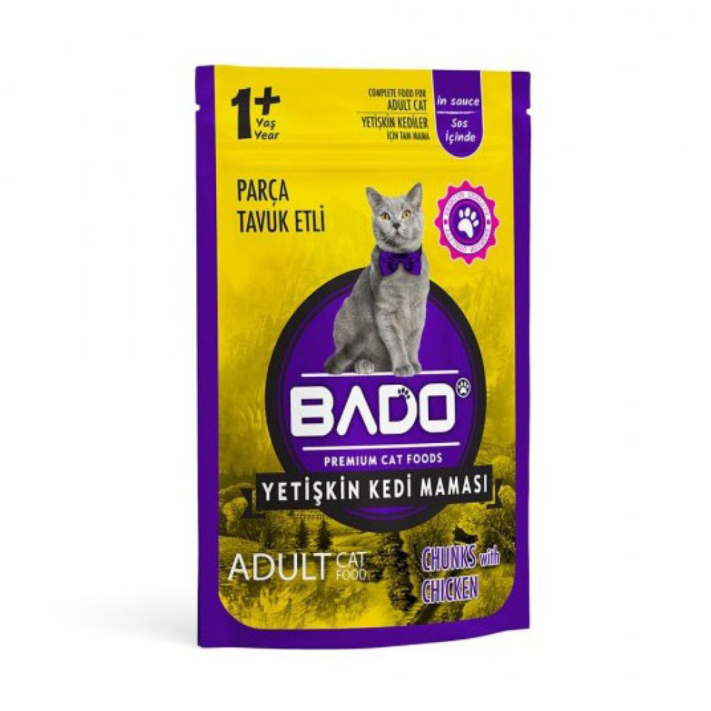Bado Yaş Mama Yetişkin Kedi Maması 85 gr Tavuk Etli Evcil Hayvan Ürünleri Fiyatı