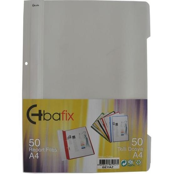 Bafix A-4 Beyaz Plastik Dosya