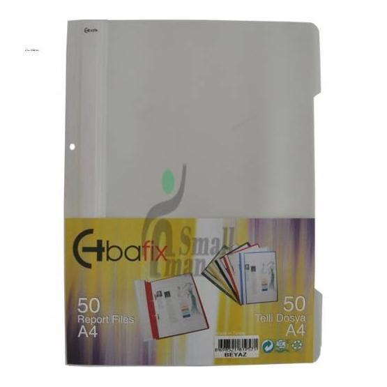 Bafix A-4 Beyaz Plastik Dosya