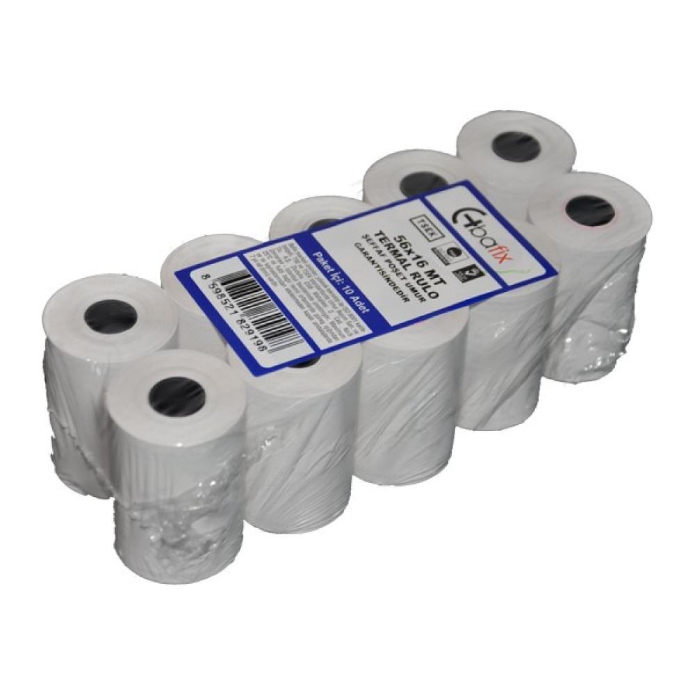 Bafix Termal Rulo 56X16 Mt 10 Lu (1 Paket 10 Adet) Etiket Makinesi Fiyatı