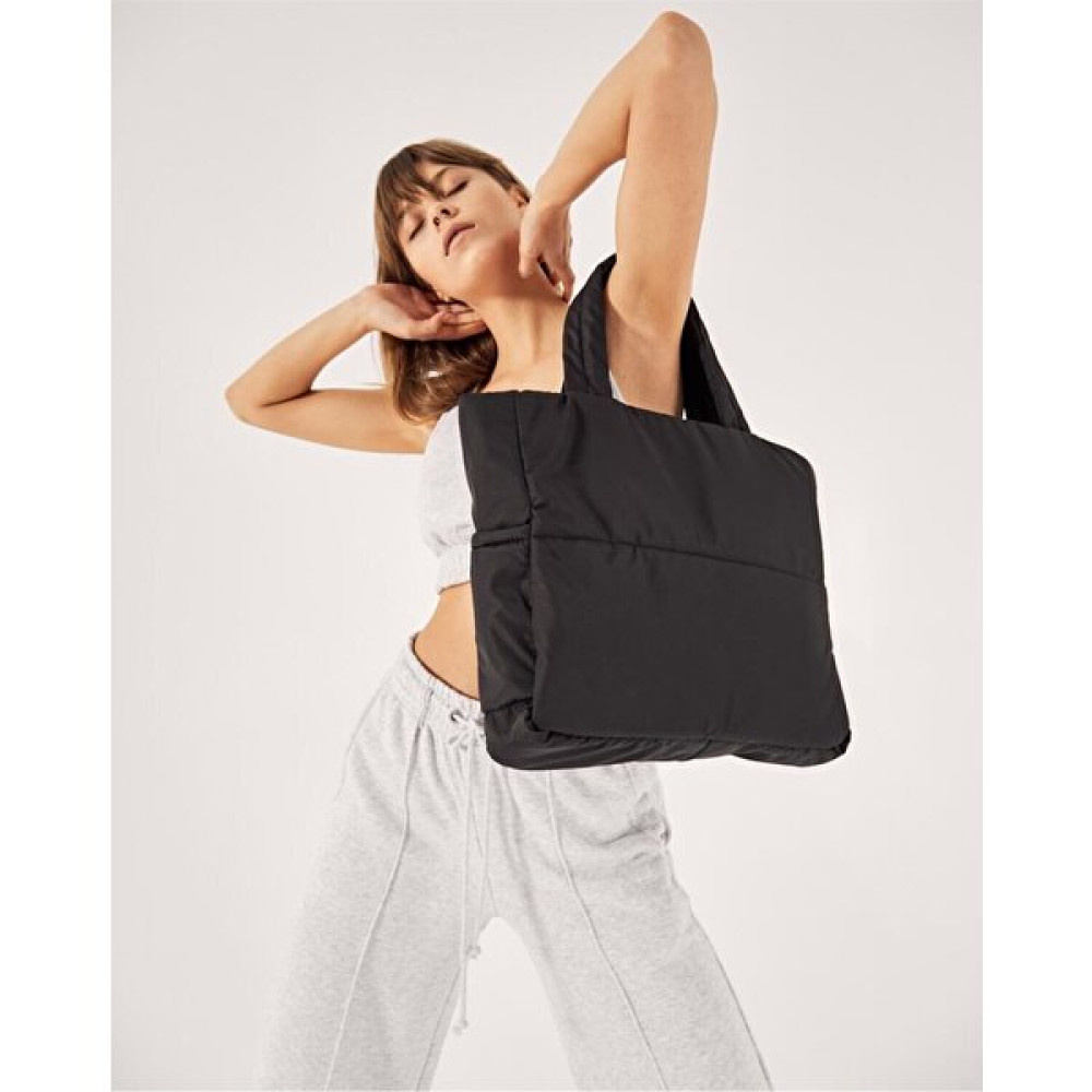 Bag Muffin Kabartmalı Puf Kumaş Shopper Çanta Napoli Siyah Bayan Sırt Çantası Fiyatı