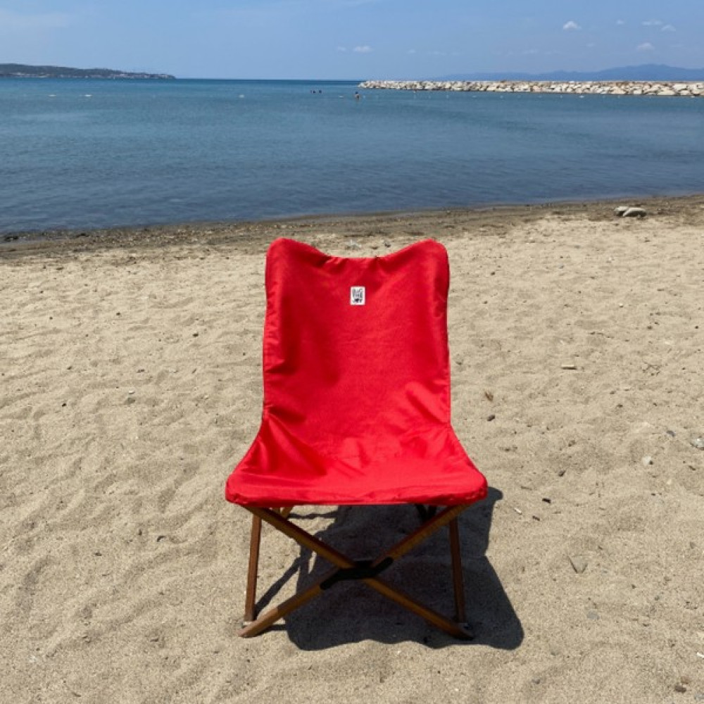 Bag The Joy Ahşap Katlanır Kamp & Bahçe Sandalyesi – Kahverengi - Kırmızı Kılıf Kamp Sandalyesi Fiyatı