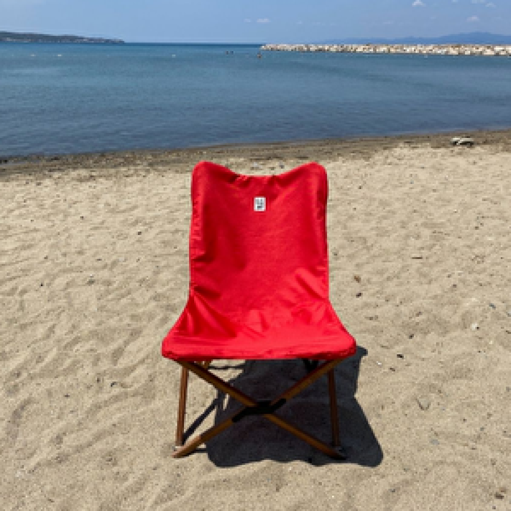 Bag The Joy Ahşap Katlanır Kamp Ve Bahçe Sandalyesi-kahverengi Iskelet-kırmızı Kılıf Kamp Sandalyesi Fiyatı