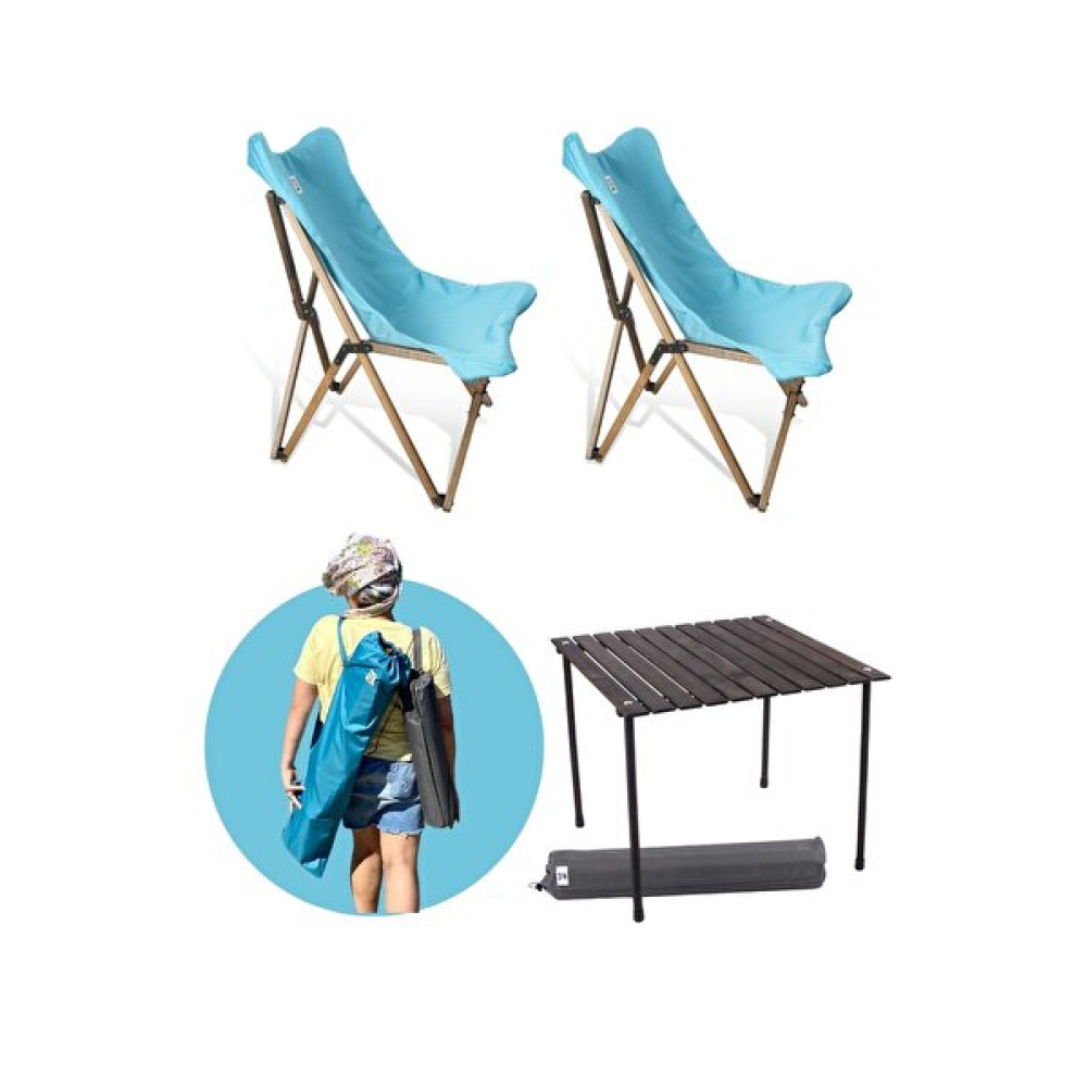Bag The Joy Antrasit İskelet Turkuaz Kılıf 70x70x55 CM Antrasit Masa Ahşap Katlanır Masa Sandalye Seti Bahçe Sandalyesi Fiyatı