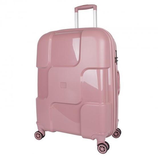 Bagacar Bubble Pembe Sert Silikon Kırılmaz Orta Boy Valiz