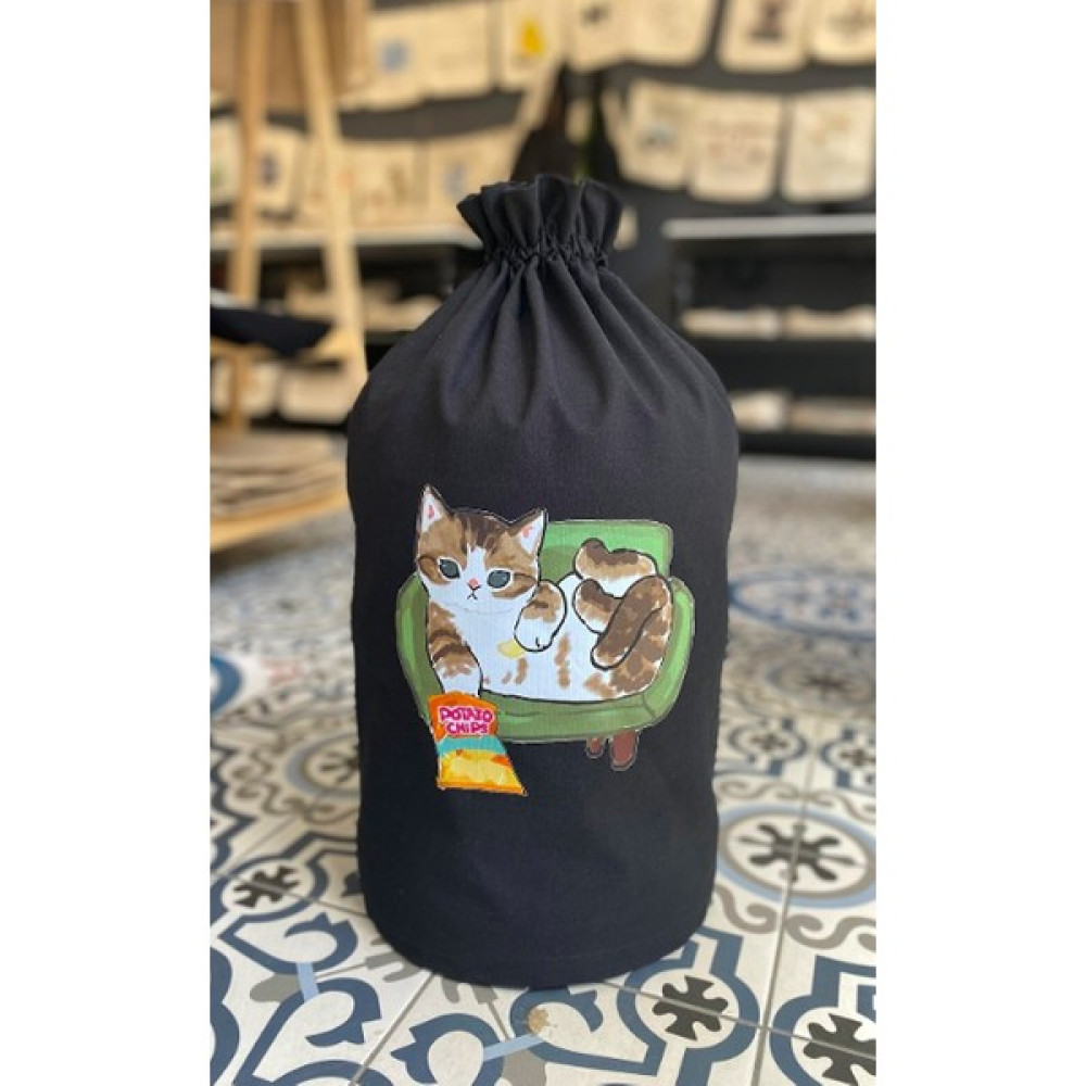 Bagand Siyah Damacana Kılıfı Cips Yiyen Kedi - 1 Adet Mutfak Gereçleri Fiyatı