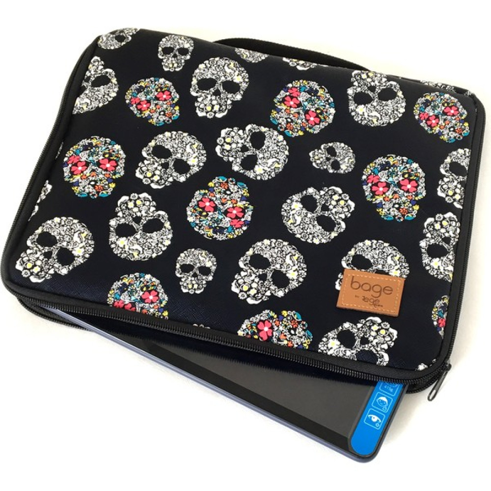 Bage 10'' / 11'' Inç Skull Desenli Ipad Tablet Çantası Kılıfı - Lacivert Telefon Kılıfı Fiyatı