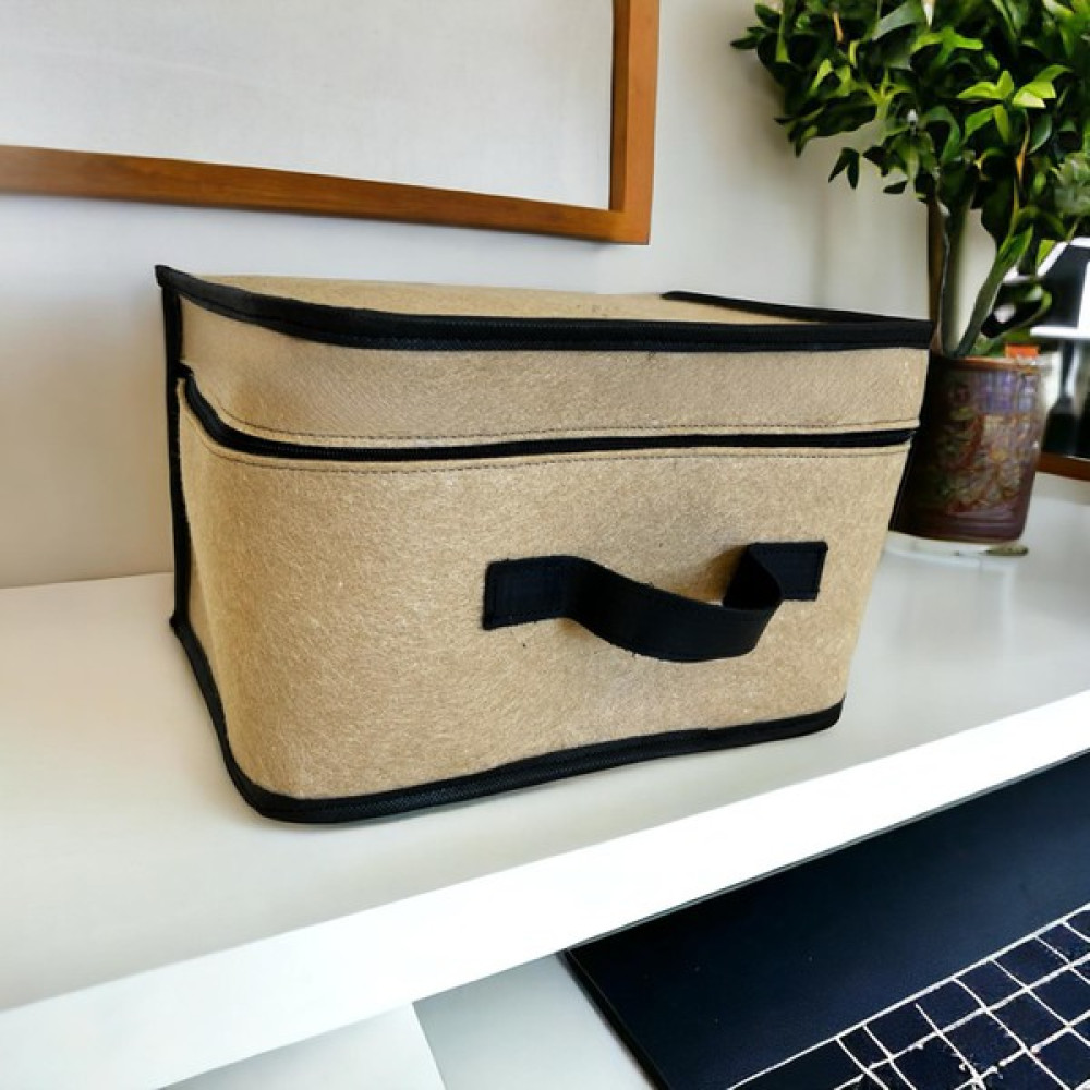 Bages Küçük Boy Dolap Üstü Keçe Hurç - Bej - 1 Adet - 30x20x20 cm Hurç Fiyatı