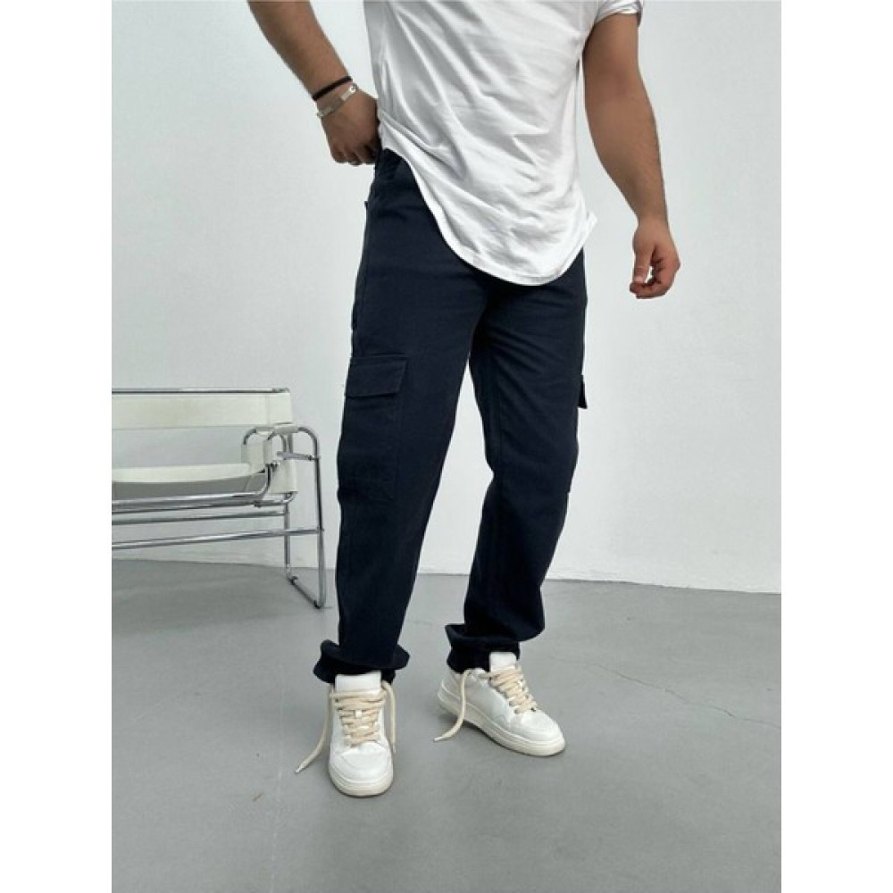 Baggy Fit Kargo Pantolon Siyah Erkek Pantolon Fiyatı