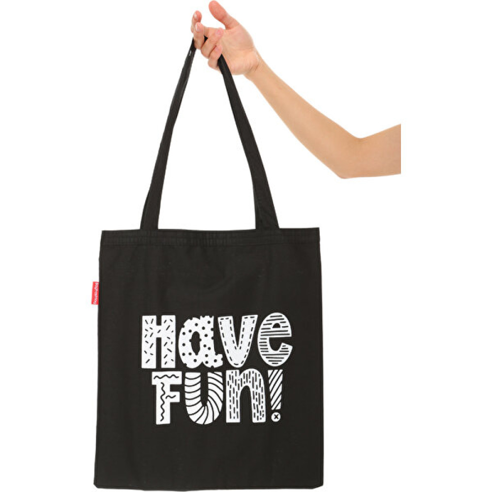 Baghashtag Siyah Bez Çanta Have Fun Baskılı Bayan Çanta ve Cüzdan Fiyatı