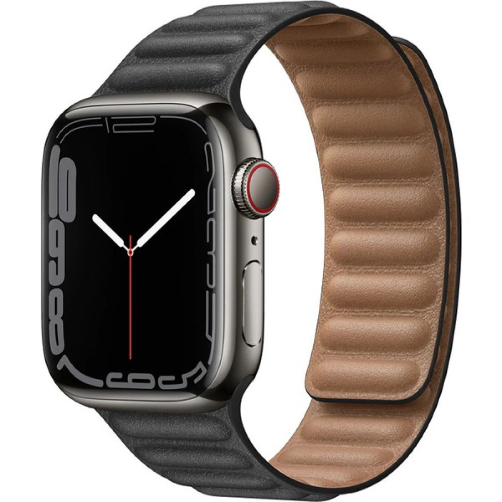 Bagies Apple Watch 42 mm Uyumlu Deri Görünümlü Mıknatıslı Dilimli Kordon Kayış - Siyah Giyilebilir Teknoloji Aksesuarları Fiyatı