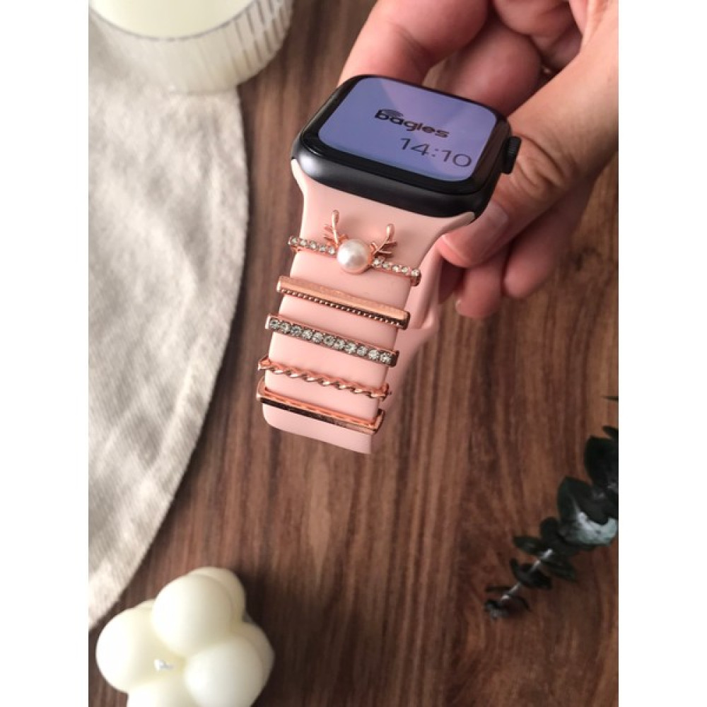 Bagies Apple Watch Için Charm Seti Kordon Aksesuarı Süsü Inci Taç - Rose Giyilebilir Teknoloji Aksesuarları Fiyatı