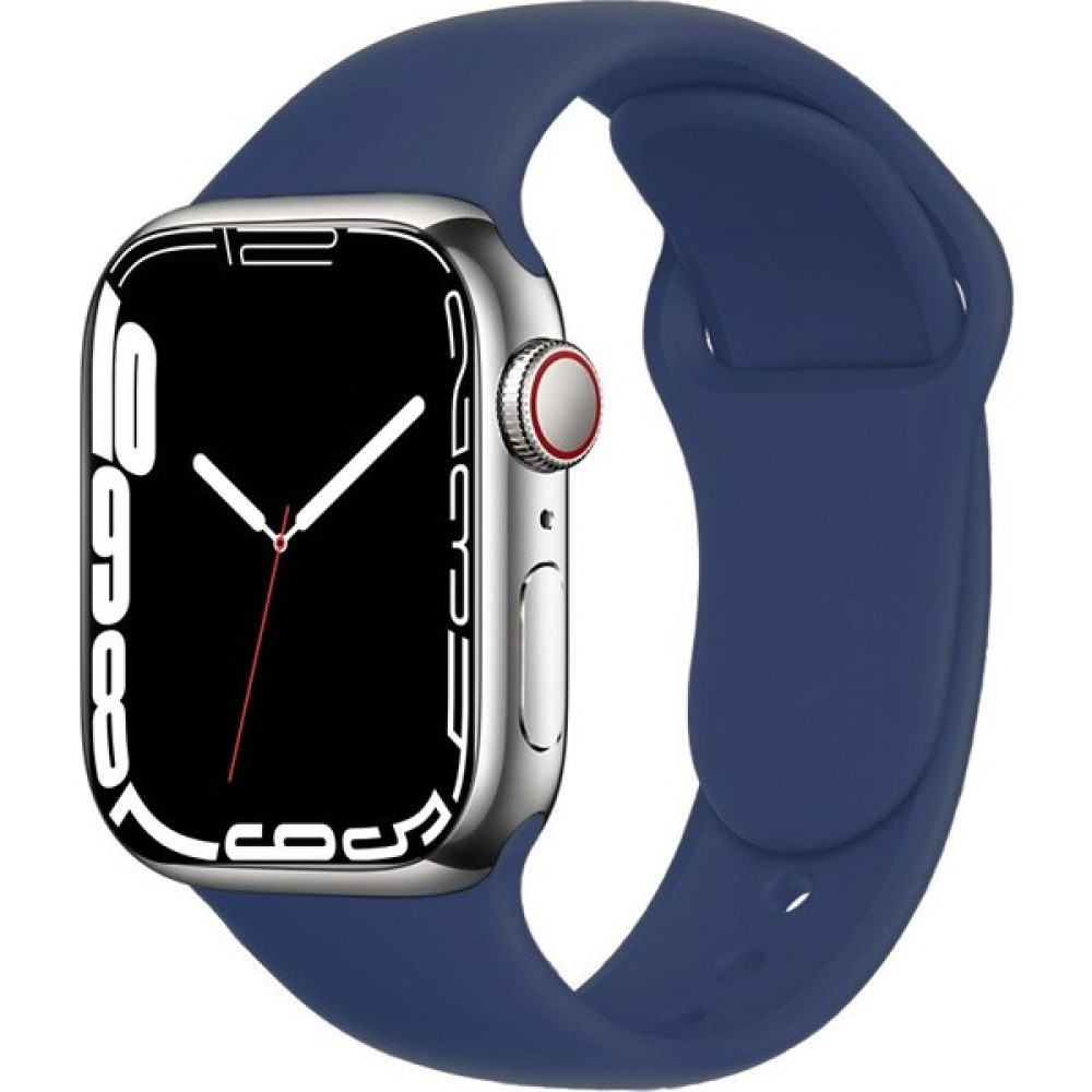 Bagies Apple Watch Seri 8 41 mm Uyumlu Silikon Kordon Kayış - Lacivert Giyilebilir Teknoloji Aksesuarları Fiyatı