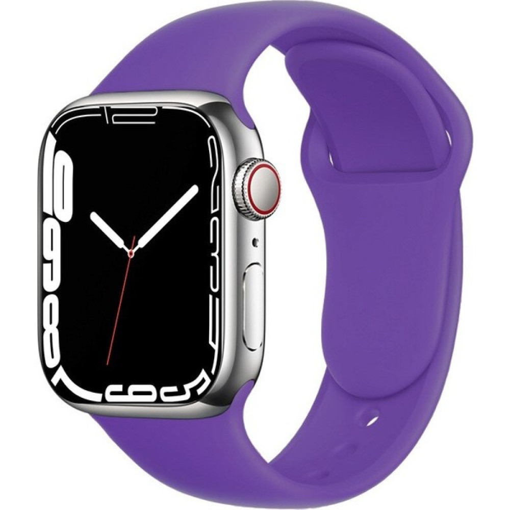 Bagies Apple Watch Seri 8 41 mm Uyumlu Silikon Kordon Kayış - Mor Giyilebilir Teknoloji Aksesuarları Fiyatı