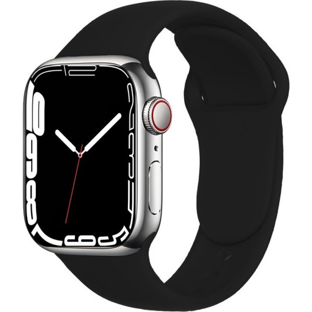 Bagies Apple Watch Seri 8 41 mm Uyumlu Silikon Kordon Kayış - Siyah Giyilebilir Teknoloji Aksesuarları Fiyatı