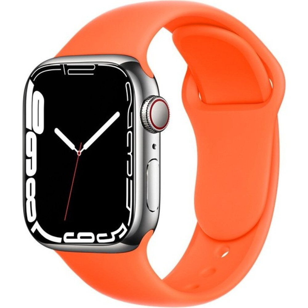 Bagies Apple Watch Seri 8 41 mm Uyumlu Silikon Kordon Kayış - Turuncu Giyilebilir Teknoloji Aksesuarları Fiyatı