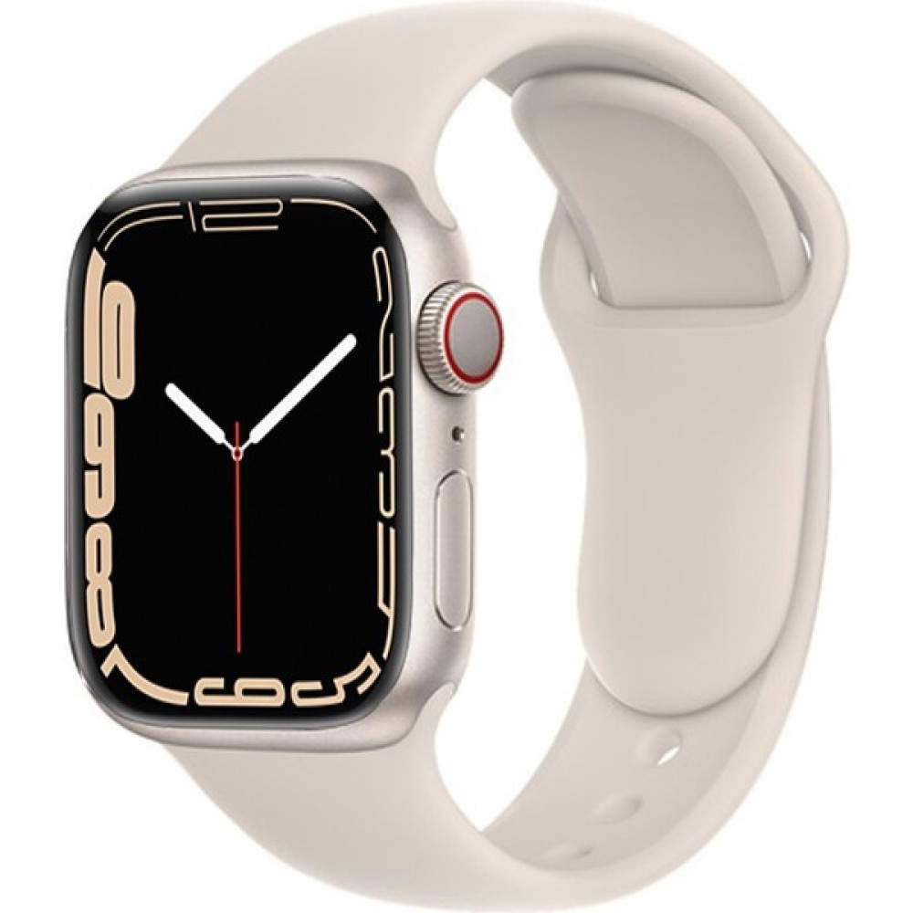 Bagies Apple Watch Seri 8 41 mm Uyumlu Silikon Kordon Kayış - Yıldız Işığı - Bej - Taş - Starlight Giyilebilir Teknoloji Aksesuarları Fiyatı