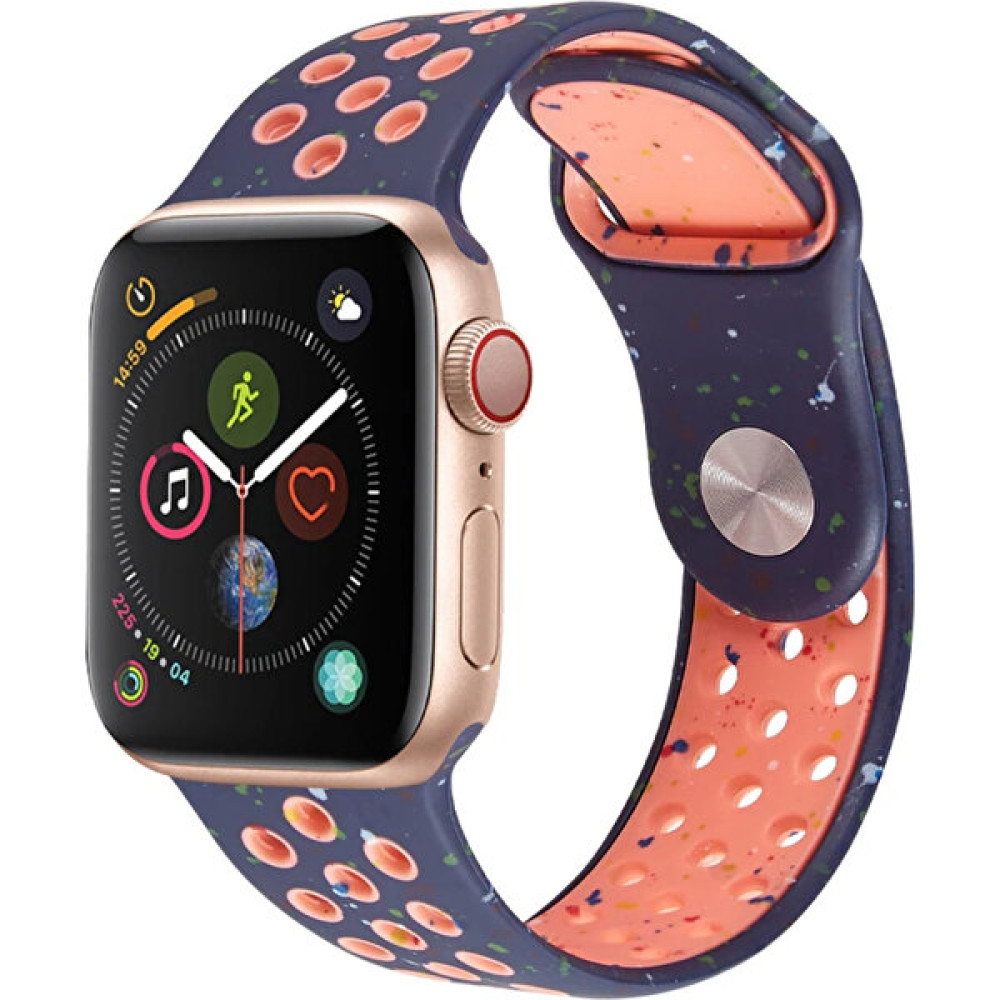 Bagies Nike Spor Delikli Renkli Kordon Apple Watch 38 mm 40 mm 41 mm Uyumlu Kayış Ateş Mavisi - Lacivert - Pembe Giyilebilir Teknoloji Aksesuarları Fiyatı