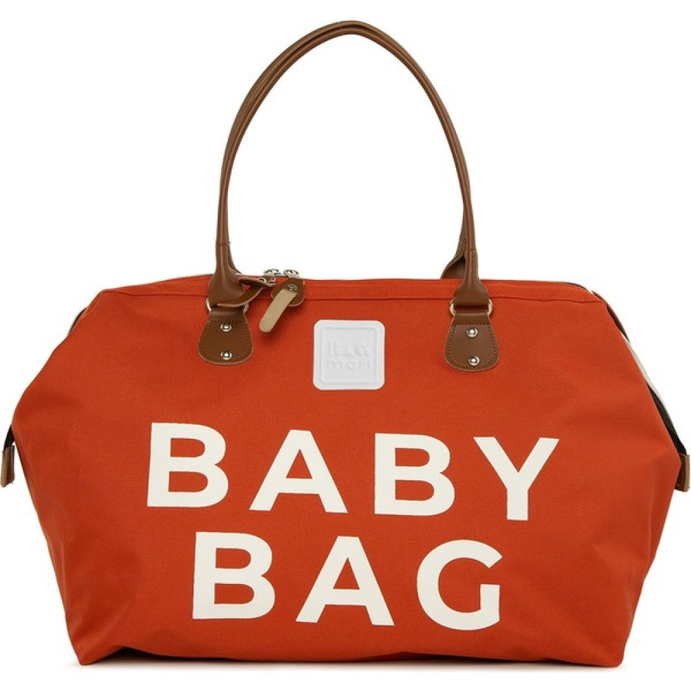 Bagmori Kiremit Baby Bag Baskılı Bebek Bakım Çantası - Koyu Turuncu Bebek Bakım Çantası Fiyatı