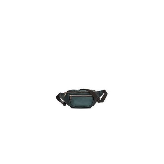 Bagmori M000003602 Yeşil Kadın Oval Cepli Kolonlu Saten Bel Çantası