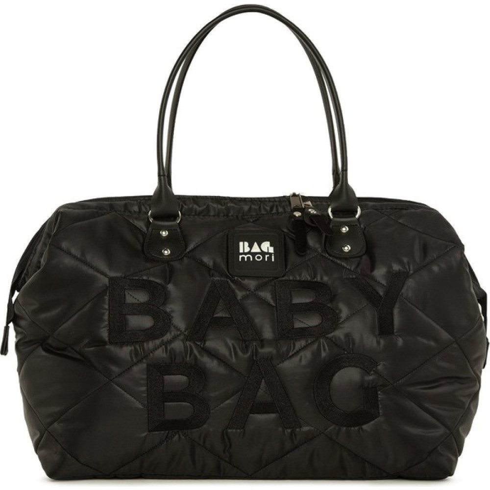 Bagmori Siyah Baby Bag Nakışlı Puf Şişme Anne Bebek Bakım Çanta Bebek Bakım Çantası Fiyatı
