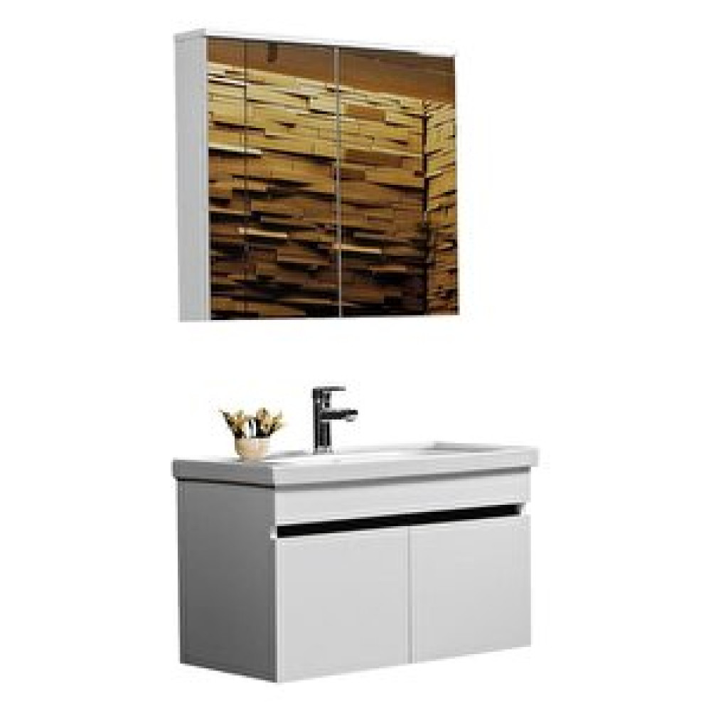Bagnora  Perge 80 Cm Mdf Beyaz Banyo Dolabı Takımı Banyo Dolabı / Mobilyası Fiyatı