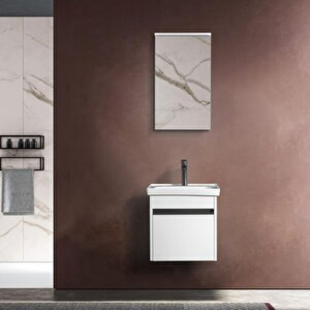 Bagnora  Strado 50 Cm Mdf Beyaz Banyo Dolabı Takımı Banyo Dolabı / Mobilyası Fiyatı