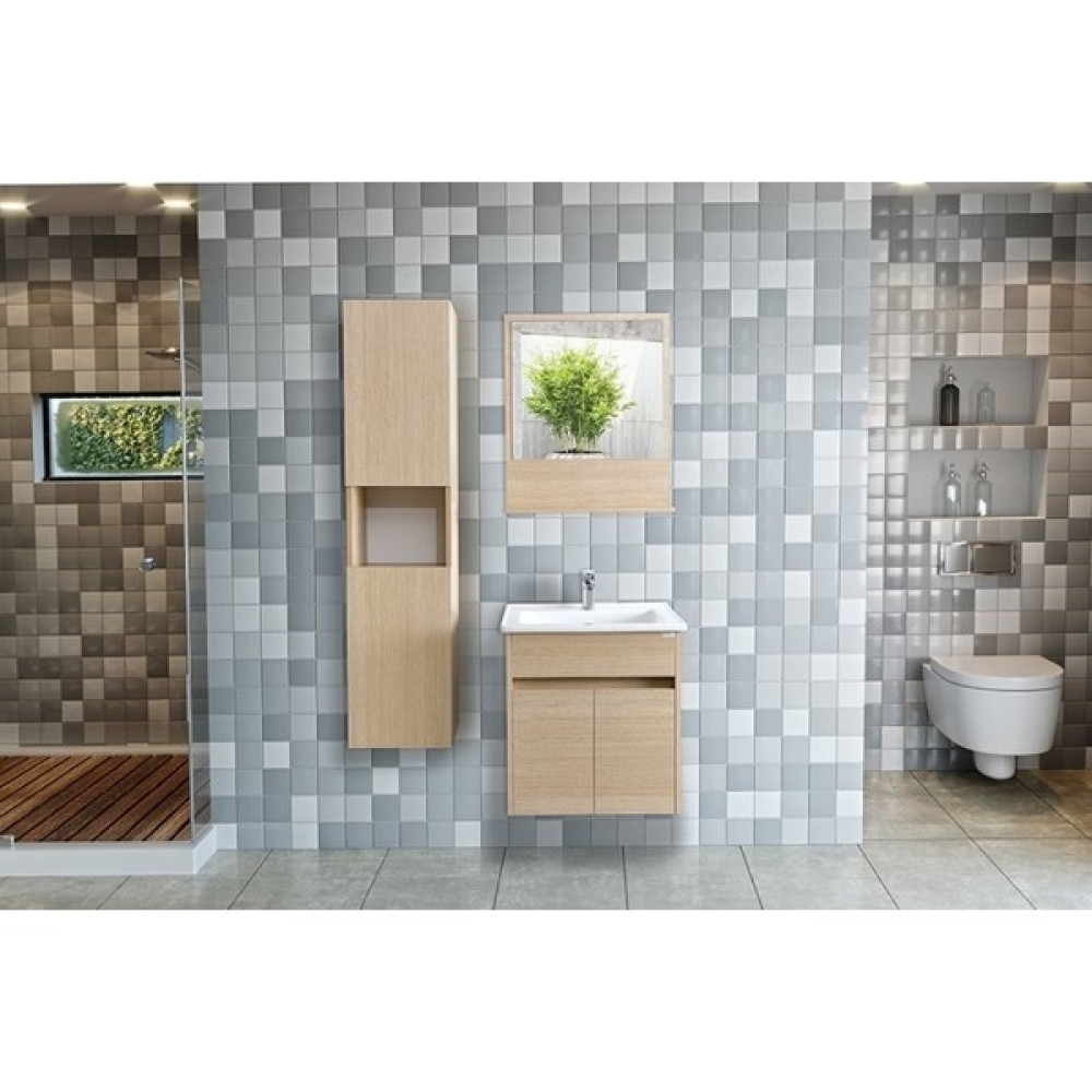 Bagnotti Norma 60 cm Glossmax Safir Meşe Banyo Dolabı Banyo Dolabı / Mobilyası Fiyatı