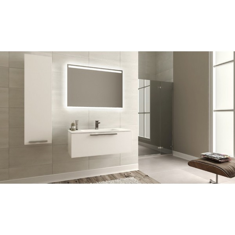 Bagnotti Vega 100 cm Parlak Beyaz LED Aynalı Banyo Dolabı Banyo Dolabı / Mobilyası Fiyatı