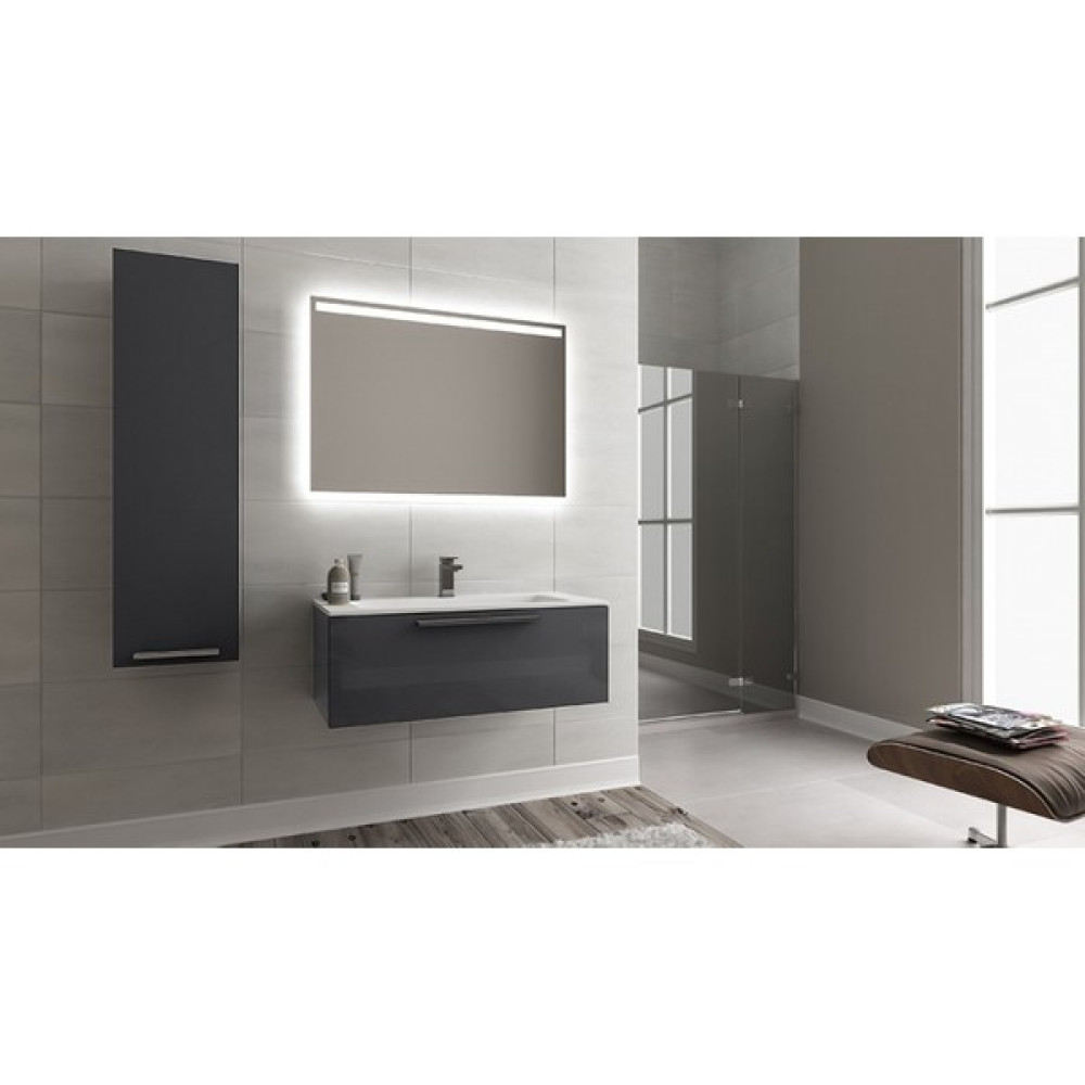 Bagnotti Vega 120 cm Parlak Antrasit LED Aynalı Banyo Dolabı Banyo Dolabı / Mobilyası Fiyatı
