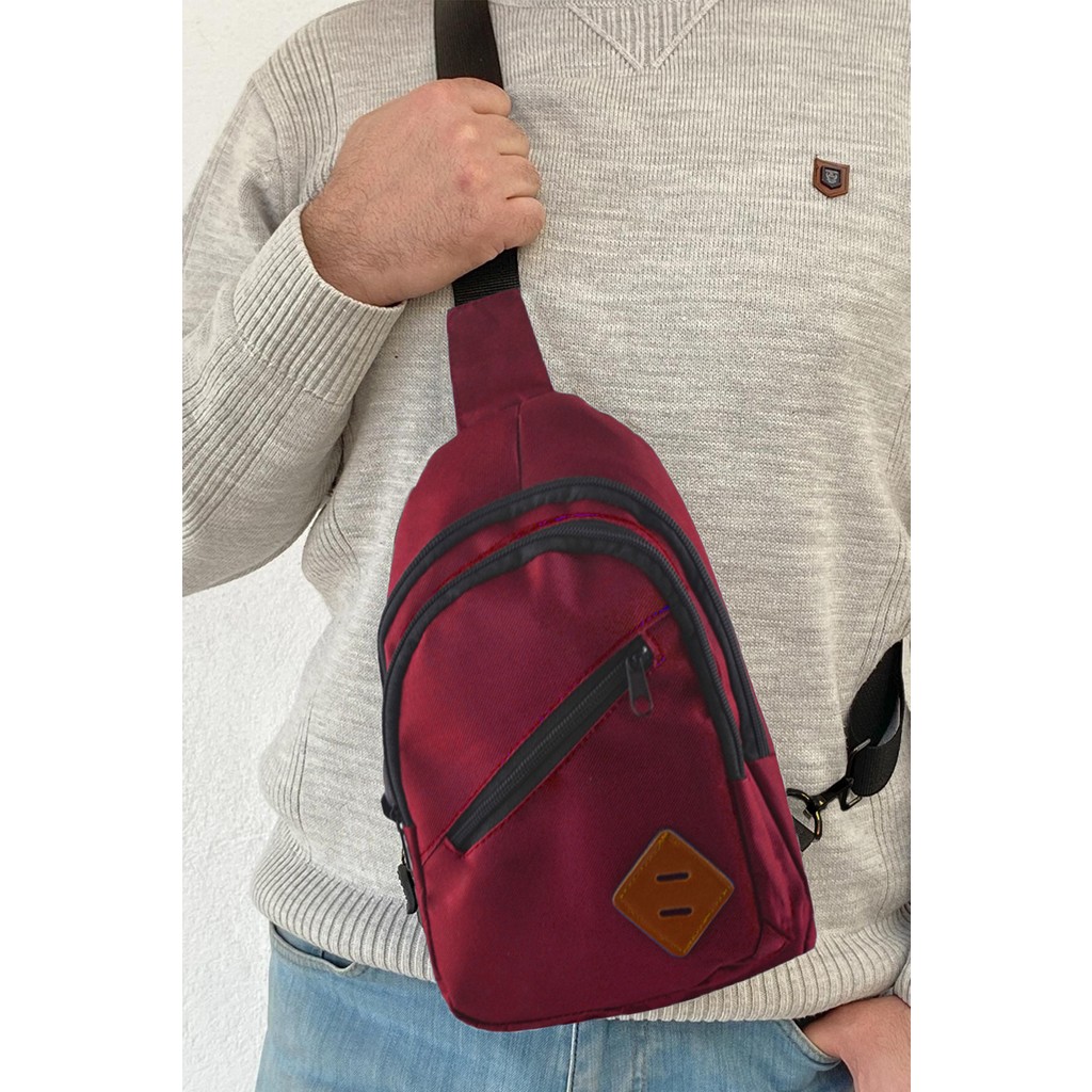 Bagorama Bodybag Çapraz Askılı Göğüs ve Sırt Çantası - Bordo Giyim & İç Giyim Fiyatı