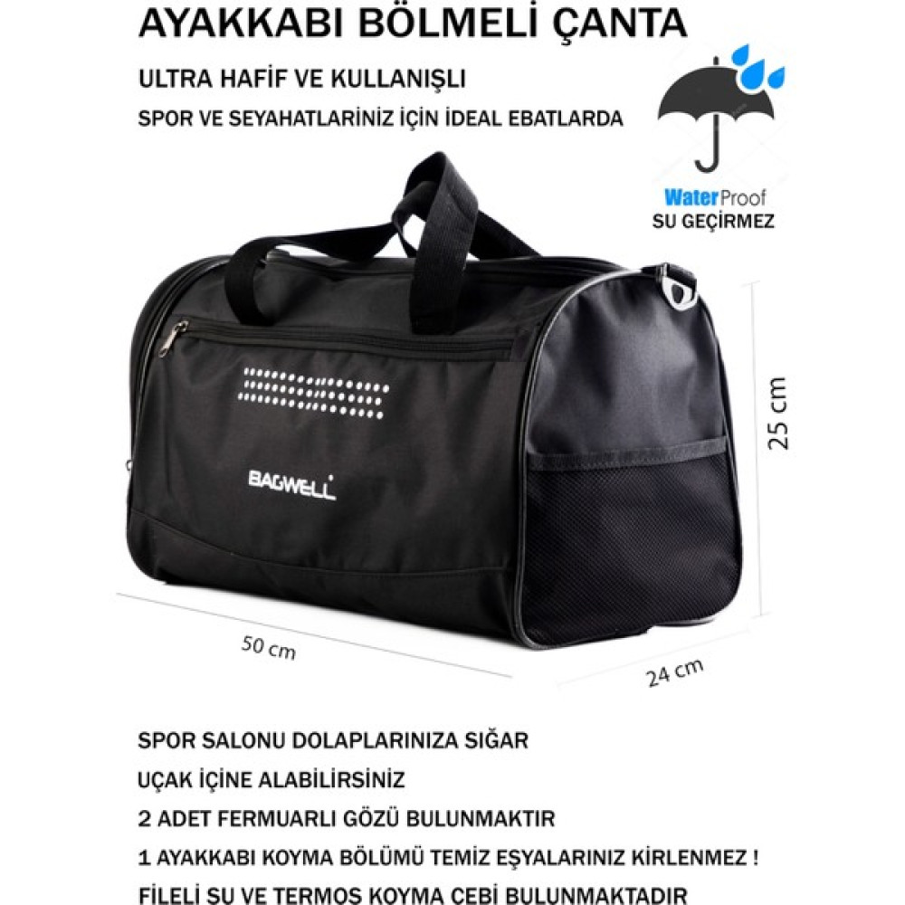 Bagwell Orta Boy Ayakkabı Bölmeli Spor Seyahat ve Fitness Çantası Erkek Çanta ve Cüzdan Fiyatı
